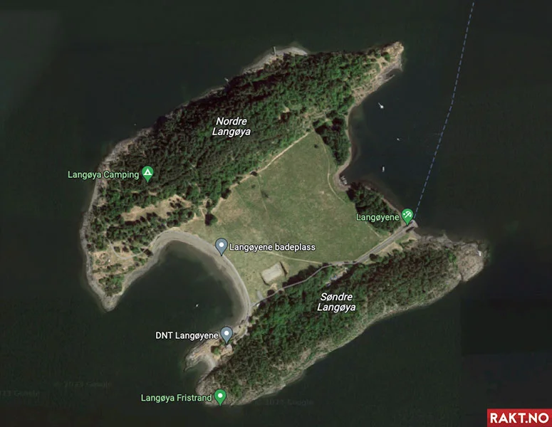 Satellittbilde over Langøyene